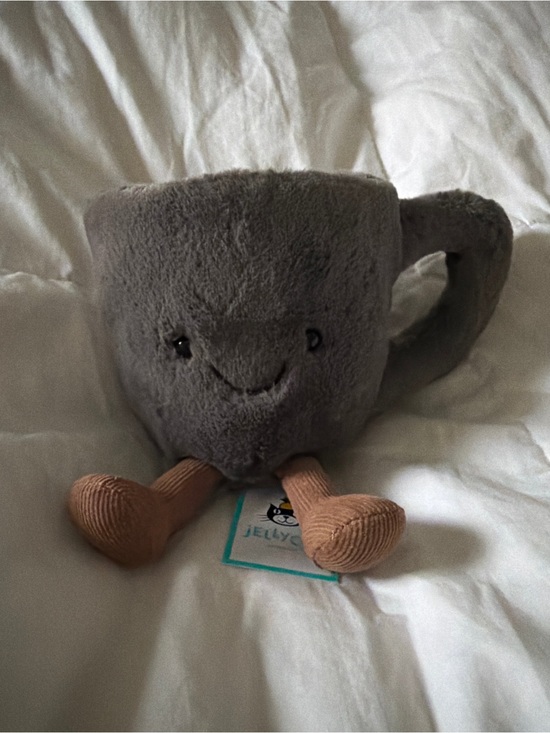 Jellycat Other - Jellycat Gray Plush Mug with Brown Corduroy Legs